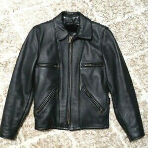 Schott NYC Vintage Leather Blouson Jacket Size 34